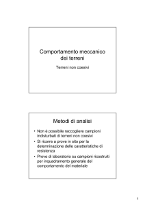 Comportamento meccanico dei terreni Metodi di analisi