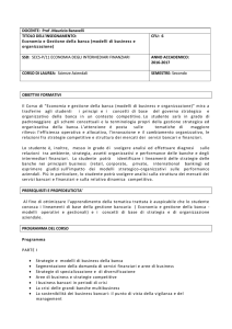 Economia e Gestione della banca