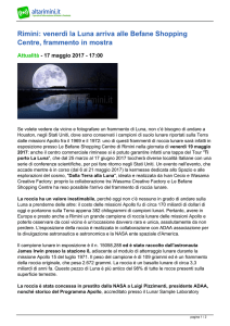 la Luna arriva alle Befane Shopping Centre, frammento