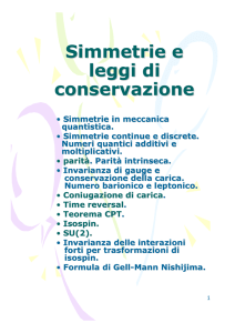 Simmetrie e leggi di conservazione