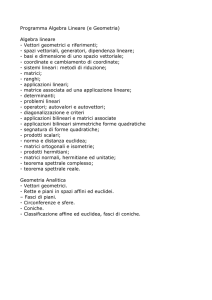 Programma Algebra Lineare