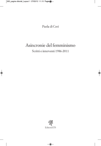 Asincronie del femminismo