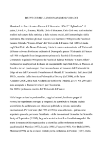 BREVE CURRICULUM DI MASSIMO LIVI BACCI