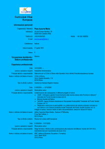 Curriculum - Facoltà di Economia - Università degli Studi di Roma