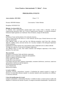 Liceo Classico e Internazionale “C. Botta” – Ivrea PROGRAMMA