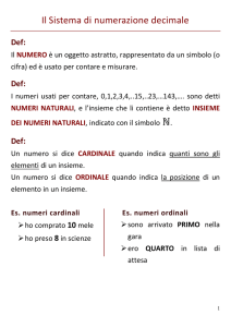 Il Sistema di numerazione decimale