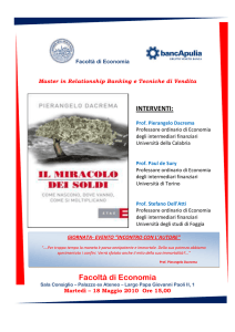 Facoltà di Economia - Università degli Studi di Foggia