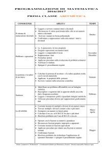 Programmazione di matematica con scansione temporale