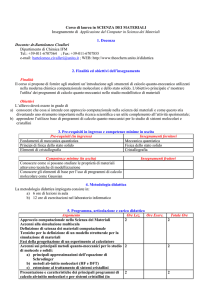 Corso di laurea in Scienze Biologiche