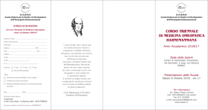 CORSO TRIENNALE DI MEDICINA OMEOPATICA