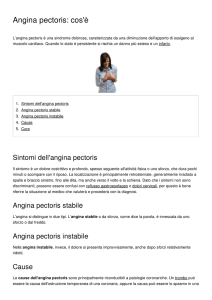 Angina pectoris: cos`è