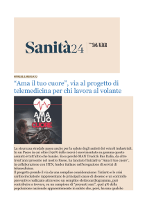 via al progetto di telemedicina per chi lavora al volante