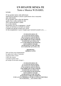un istante senza te - testo