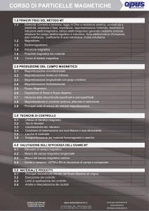 CORSO DI PARTICELLE MAGNETICHE