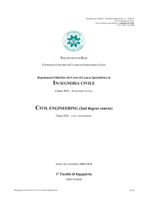 Laurea Specialistica in Ingegneria Civile