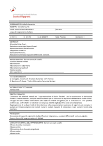 Calcolo Numerico - Scuola di Ingegneria UNIBAS