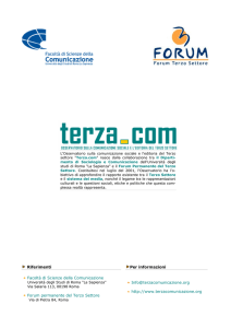 Riferimenti Facoltà di Scienze della Comunicazione Forum