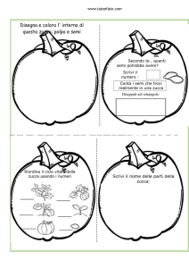 Disegna e colora l` interno di questa zucca: polpa e semi