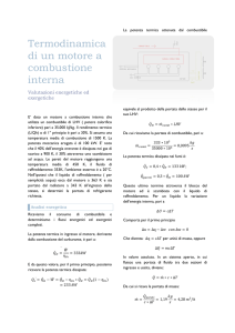 Motore a combustione interna: bilancio di energia ed exergia
