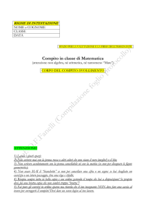Compito in classe di Matematica