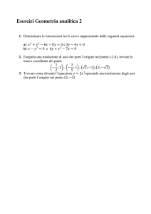 Esercizi Geometria analitica 2