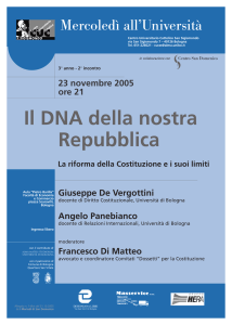 docente di Diritto Costituzionale, Università di Bologna docente di