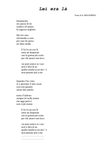 IDEA TESTO Canzone “L`unica Forza”