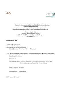Master in Economia della Cultura: Politiche