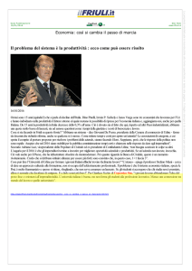 Il problema del sistema è la produttività : ecco come