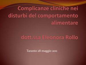 Conseguenze somatiche delle anoressie e bulimie