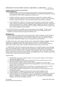 PROGRAMMA SVOLTO DI CHIMICA ORGANICA, BIOCHIMICA E