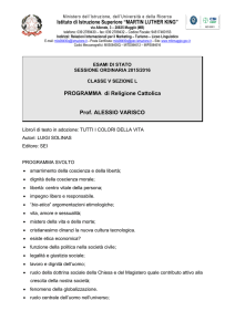 Religione 5L - Istituto di Istruzione Superiore Martin Luther King