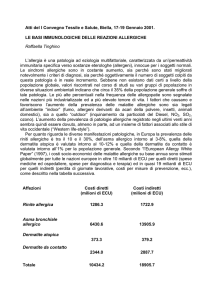 le basi immunologiche delle reazioni allergiche