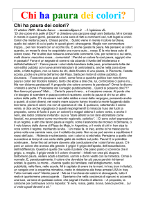 Chi ha paura dei colori?