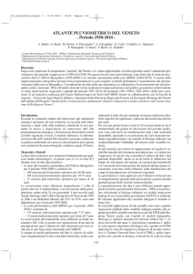 ATLANTE PLUVIOMETRICO DEL VENETO - Periodo 1950-2010 -