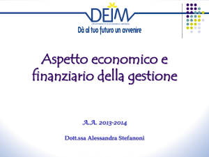 aspetto economico e finanziario della gestione