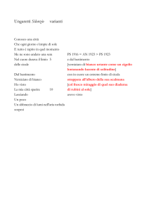 Ungaretti Silenzio varianti