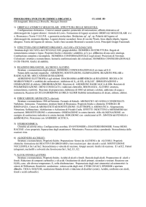 PROGRAMMA SVOLTO DI CHIMICA ORGANICA CLASSE
