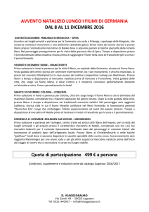 AVVENTO NATALIZIO LUNGO I FIUMI DI GERMANIA DAL 8 AL 11