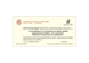 "In una biblioteca si è in presenza di un grande