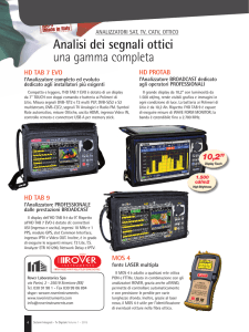 Analisi dei segnali ottici una gamma completa