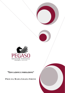“EDUCAZIONE E FORMAZIONE PROF .SSA MARIA GRAZIA SIMONE