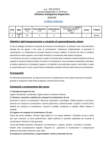 Chimica Inorganica Superiore - Università degli Studi dell`Insubria