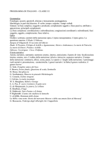 PROGRAMMA DI ITALIANO – CLASSE I E Grammatica Fonologia