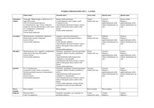 scheda programmatica latino