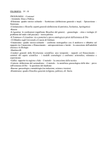 FILOSOFIA IV - H PROGRAMMA – Contenuti