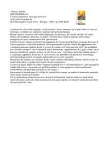 Fabrizio Farneti OSCURI PRESAGI Credenze popolari e messaggi