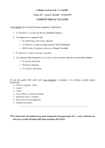 Compiti per le vacanze 2^C Italiano 2012-13