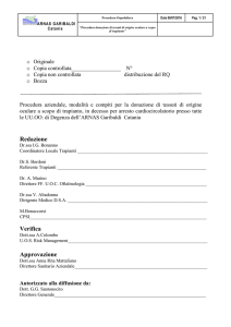 PROCEDURA cornee ARNAS-Definitivo