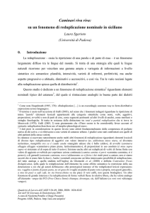 Caminari riva riva: su un fenomeno di reduplicazione nominale in